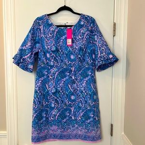 NWT Size 12 Lilly Pulitzer Fiesta Stretch Fiesta stretch Dress in Purple Iris